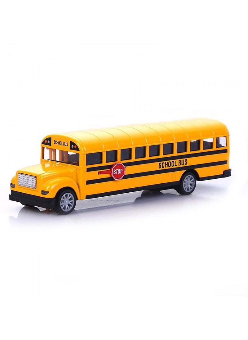 Toy Box Die Cast School Bus Model Toy for Toddlers -Large Size 8.5 Inch-cast Play Vehicles Pull Back Car Yellow School Bus Toys Gift for Kids  - Image 5