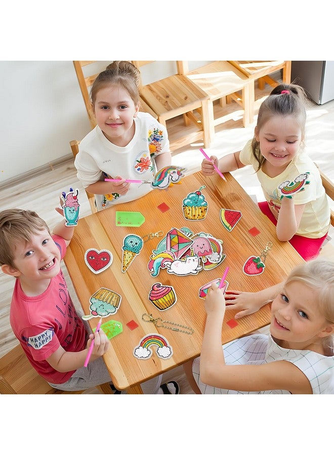 Toy Diamond Art Kits Kids With Keychains Painting Diamond Kits For Kids Gem Art Diamond Kids Painting Gem Diamond Art And Crafts For Girls Age 8 12 Diamonds Gem Art Kits Unicorn Painting Kit - Image 3