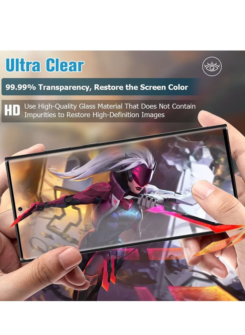 BORTONY Galaxy S22 Ultra Screen Protector [2 Pack] , Fingerprint Unlock Support, HD Tempered Glass, Touch Sensitive, Anti Scratch, for Samsung S22 Ultra 5G Glass  - Image 3