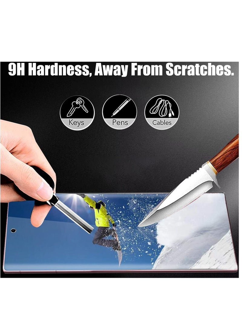 BORTONY Galaxy S22 Ultra Screen Protector [2 Pack] , Fingerprint Unlock Support, HD Tempered Glass, Touch Sensitive, Anti Scratch, for Samsung S22 Ultra 5G Glass  - Image 2