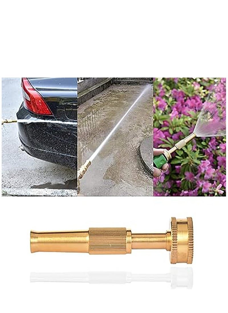 فوهة رش خرطوم قابلة للتعديل من النحاس عالي الضغط Heavy Duty مع فوهة كنس لمواسير الحدائق (عبوتين)