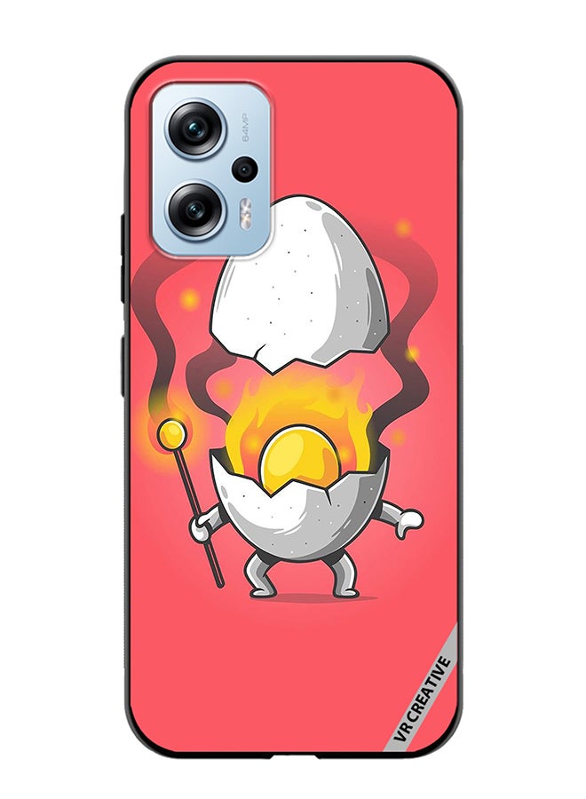 VR CREATIVE Protective Case Cover For Xiaomi Poco X4 GT Cute Fire Egg Design Multicolour - Image 1