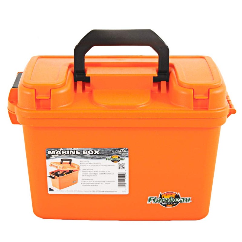 Flambeau Outdoors 1409 Marine Dry Box, 14", Orange - Image 2