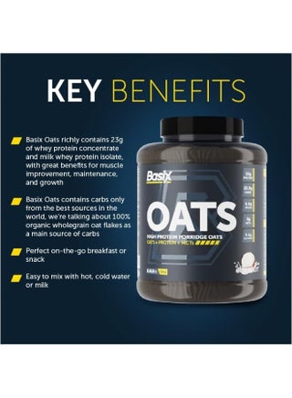 High Protein Oats Powder, 23g Protein Per Serving, Oats + Whey Protein + MCTs, BCAAs, Coconut Flavor, 3kg (6.6Lb), 50 Servings - view 4