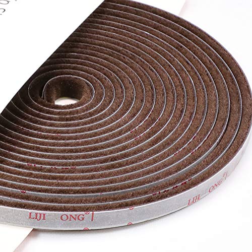 TORRAMI Brush Weather Stripping Adhesive for Window and Door 11/32 inch x 3/16 inch x 16 ft, Windproof Dustproof Energy-Efficient Weather Seal, Brown - Image 5