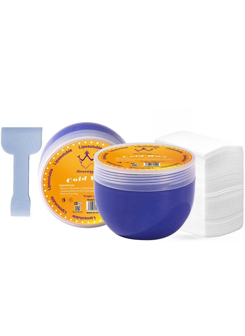 Konsung Beauty - Ready To Use Depilatory Cold Wax Hair Removal With 100 Pieces Wax Paper Strip - Lavender - Image 1