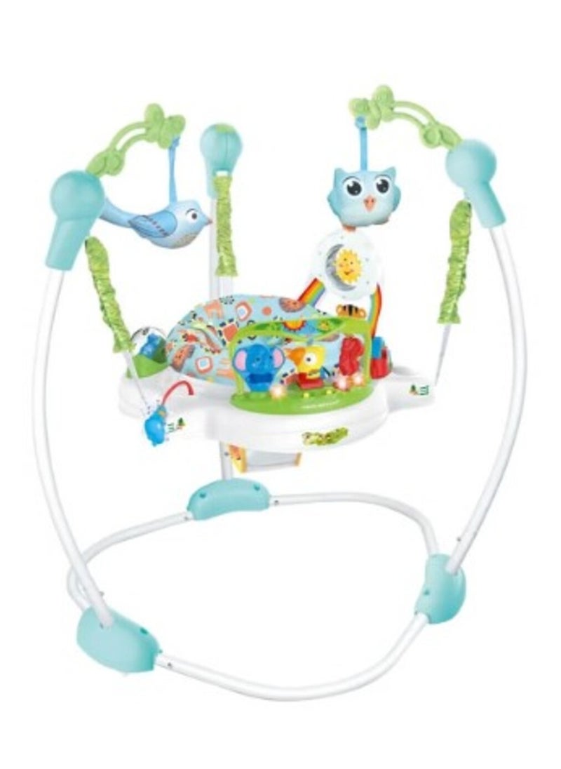 FULL JOY Baby Activity Jumper Bouncer, Infant Activity Center With Music, Lights And Sounds - 3 Adjustable Heights, 360° Rotation  - Image 1