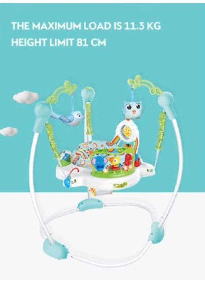 FULL JOY Baby Activity Jumper Bouncer, Infant Activity Center With Music, Lights And Sounds - 3 Adjustable Heights, 360° Rotation  - Image 2