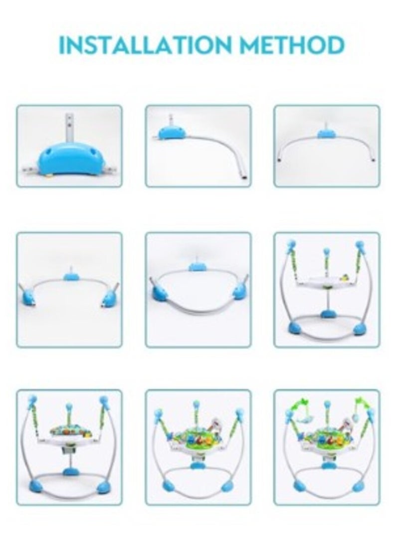 FULL JOY Baby Activity Jumper Bouncer, Infant Activity Center With Music, Lights And Sounds - 3 Adjustable Heights, 360° Rotation  - Image 4