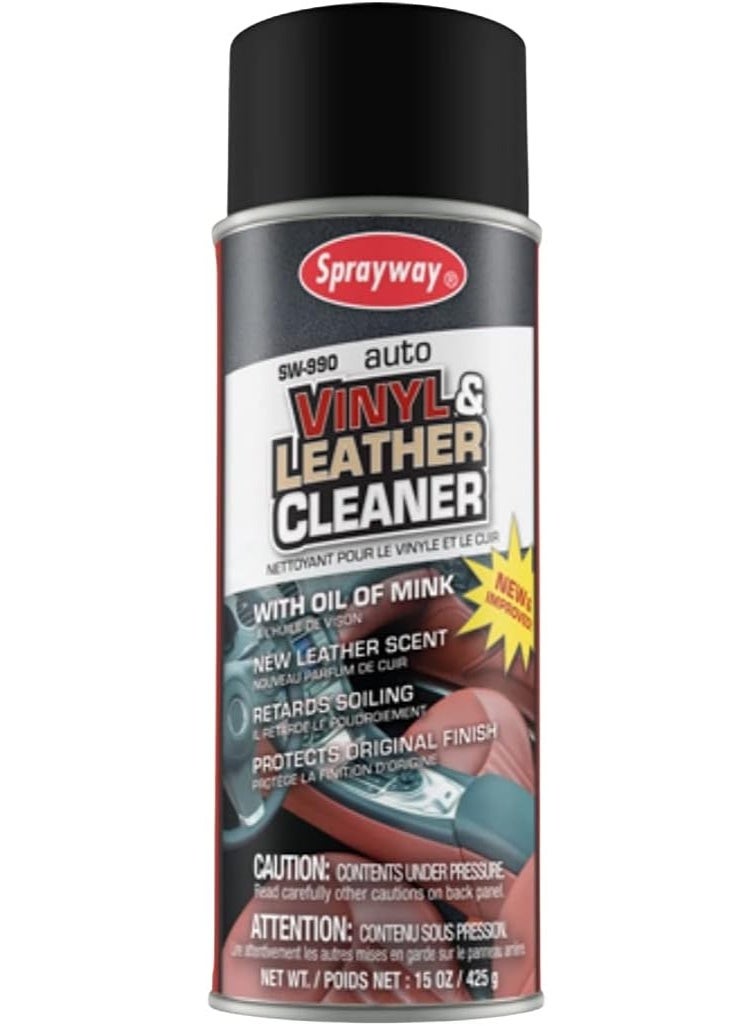 Sprayway Vinyl & Leather Cleaner, 15 oz. can, 1 Count - Image 1