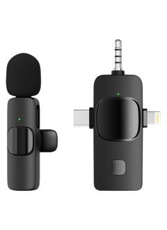 MMG Wireless Lavalier Microphone 3 in 1 for iPhone iPad USB C Smartphone Computer Camera, Plug and Play Intelligent Noise Reduction Mini Mic for Vlog YouTube TikTok Live Streaming (1 MIC)  - Image 1