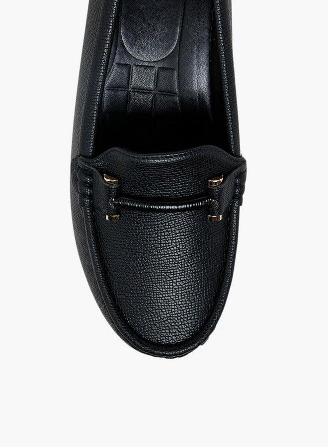 Le Confort Solid Slip-On Loafers with Wedge Heels - Image 4