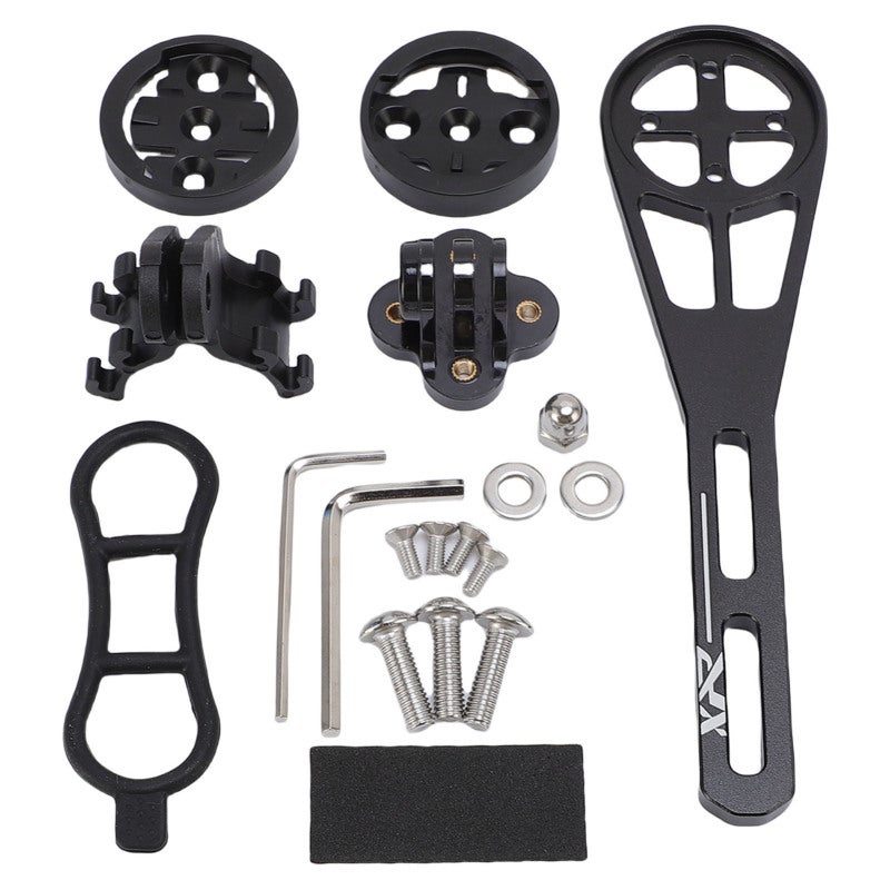 ENLEE Bike Computer Mount Multi Angle Adjustment Extended Road Bike Handlebar Out Front Mount - Lightweight Aluminum Alloy Shockproof Non Slip Design for Cycling Data Display - Image 2