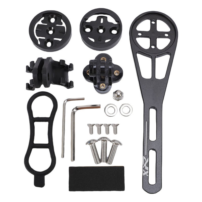 ENLEE Bike Computer Mount Multi Angle Adjustment Extended Road Bike Handlebar Out Front Mount - Lightweight Aluminum Alloy Shockproof Non Slip Design for Cycling Data Display - Image 1