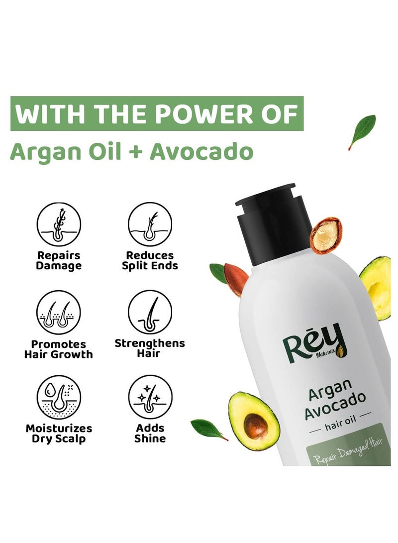 Rey Naturals Hair Oil for Longer Stronger Hair With Natural Actives Paraben and Sulphate 200ML - Image 2