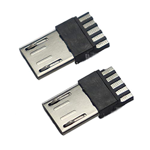 Teansic 20 Pcs Micro USB Type B Male 5-Pin Jack Port Solder Connector USB Connectors Straight Solder Repair Replacement Adapter - Image 3