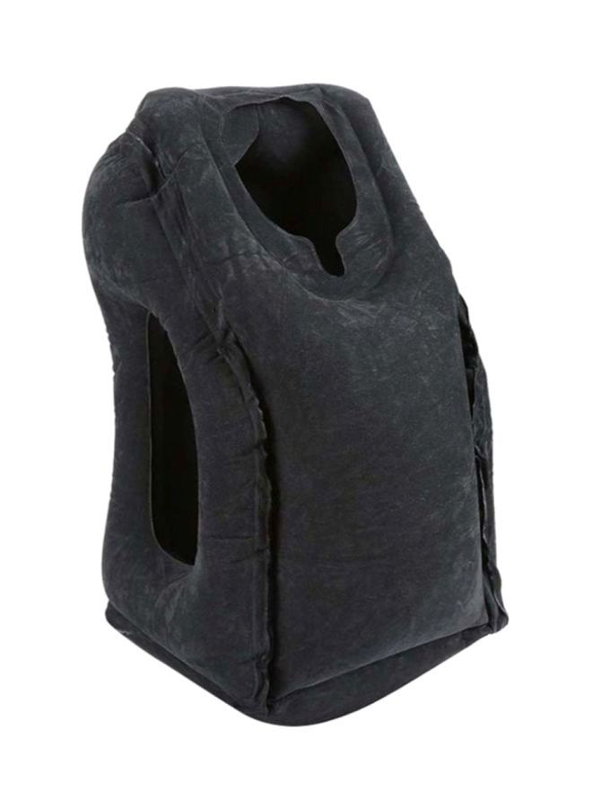 NIBEMINENT Multifunctional Inflatable Travel Pillow PVC Black 55x35cm - Image 1