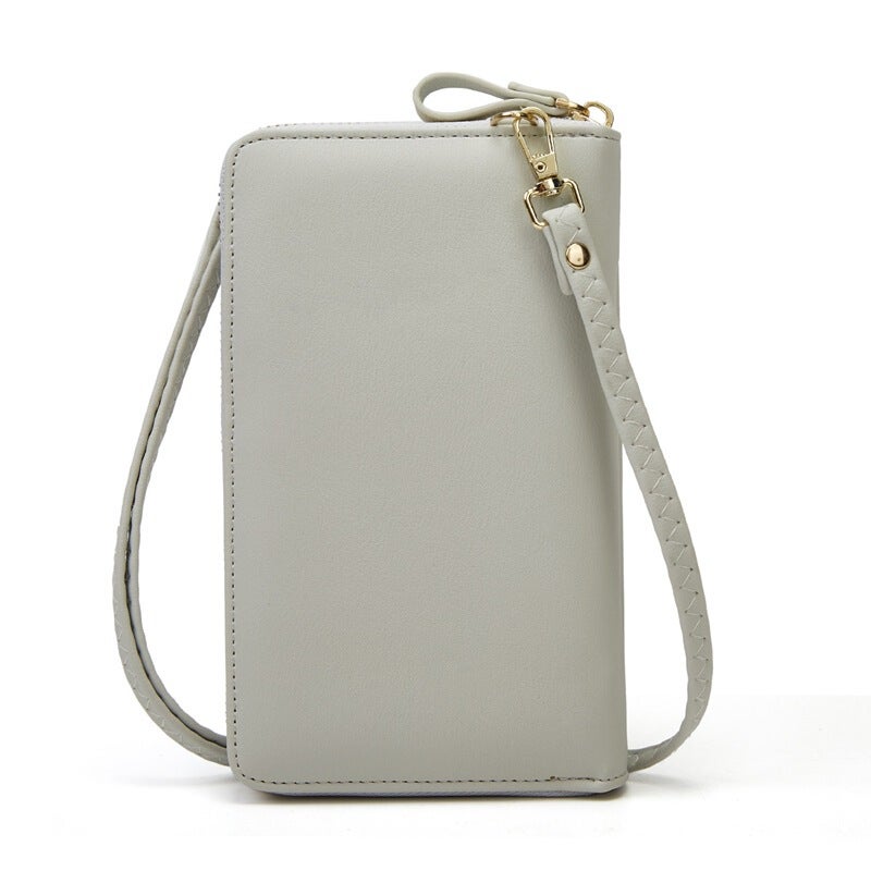 Multifunctional Solid Color PU Leather Wallet, RFID Blocking Design Portable Daily Storage Purse for Cards Cash Coin Business Use - Image 3
