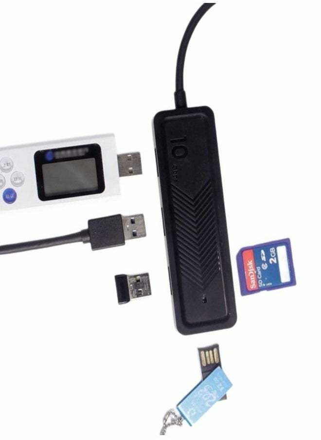 إكس أل تي 6 في 1 USB A Hub Multiport 10Gpbs يدعم USB 3.2 أجهزة التخزين SD TF قارئ بطاقات فتحة 4 منافذ USB 3.2  - Image 3