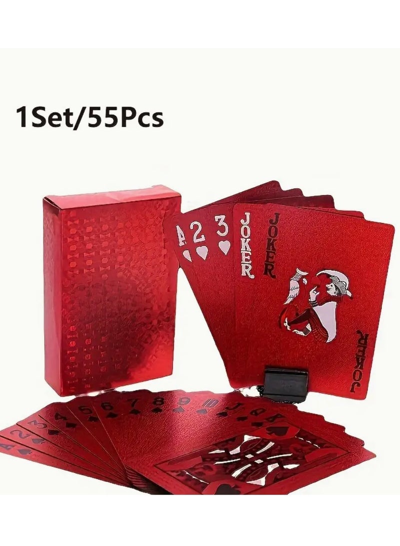 أوراق لعب مقاومة للماء | كروت لعب فاخرة | أوراق بلاستيكية للعب | ورق شدة قابل للغسل | أوراق لعب معدنية | أوراق لعب للحفلات | ألعاب طاولة | ورق لعب سميك | كوتشينة بلاستيك | أوراق شدة بتصميم فاخر | ورق بلوت | بلوت - Image 1