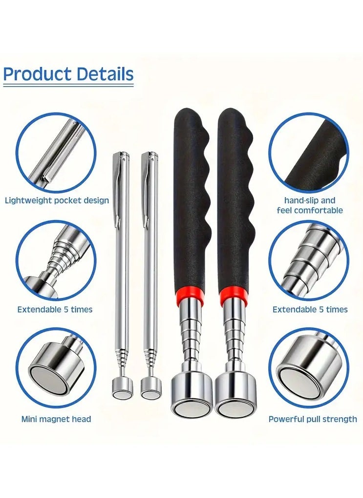 Generic The telescopic magnet picking tool includes a 20 pound magnetic tool and a 3-pound telescopic magnet rod small tool  - Image 4