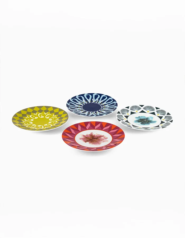 Silsal Bahja Cake Stand & 4 Dessert Plates Gift Box - Silsal x Maison Mishmashi