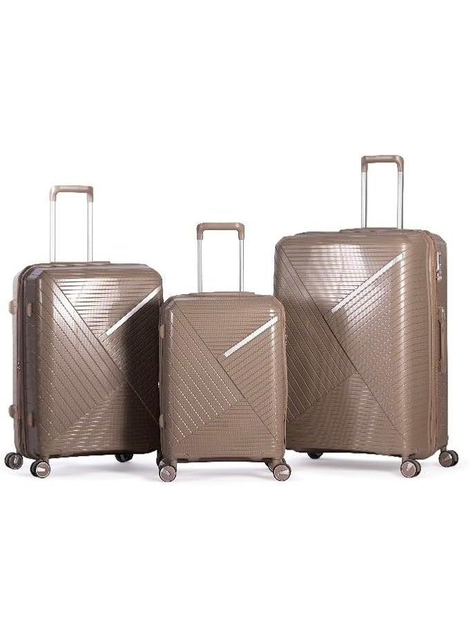 Premium 3-Piece Anti-Breakage Travel Bag Set - Ultra-Durable Hardshell Luggage Collection with Reinforced Structure - High-Impact Resistant Trolley Set with 360° Spinner Wheels - Image 1