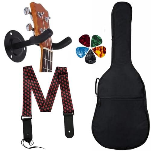 MOCKING BIRD Acoustic Guitar Bag Foam Padded Guitar Cover for 38, 39, 40, 41 inch with Adjustable Guitar Strap Wall Mount Hanger and Guitar Picks for Acoustic Electric Bass Guitar case Cover - Image 1