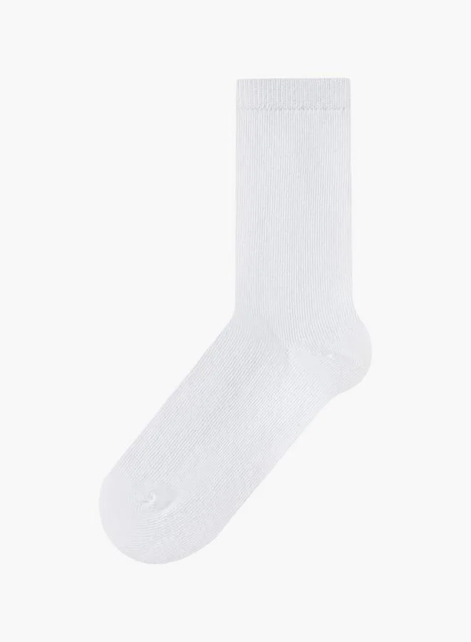 Juniors Pack Of 5 Kids Socks With Ribbed Design