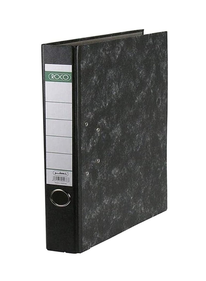 ROCO Pressboard Box F4/A4 Standard Box File, Black/Grey - Image 1