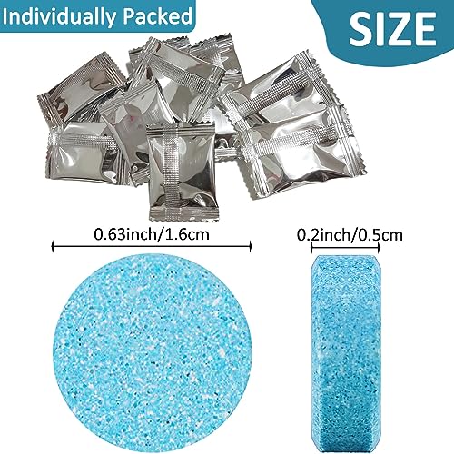 Beieverluck 400 Pieces Car Windshield Washer Fluid Concentrated Tablets Solid Windshield Effervescent Wiper Tablet for Car Room Kitchen Window Glass Cleaning - Image 2