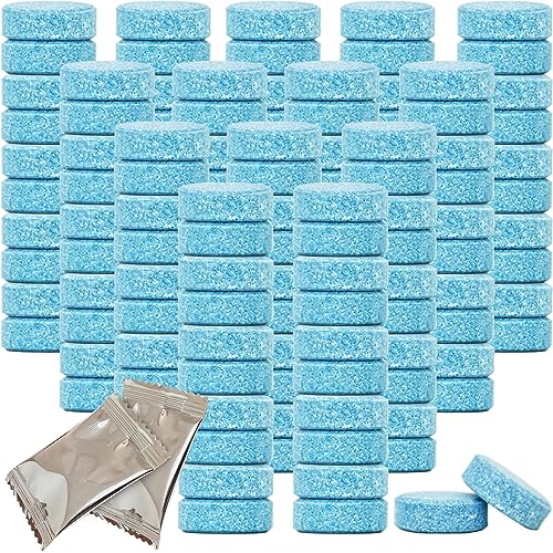 Beieverluck 400 Pieces Car Windshield Washer Fluid Concentrated Tablets Solid Windshield Effervescent Wiper Tablet for Car Room Kitchen Window Glass Cleaning - Image 1