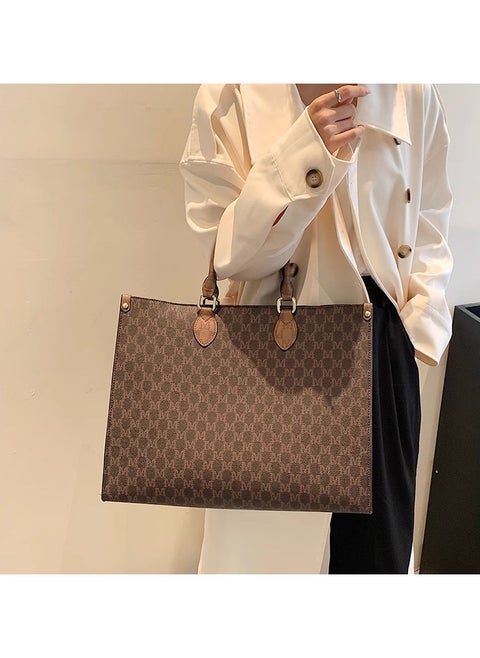 Meixcan Printed Shopper Tote Brown