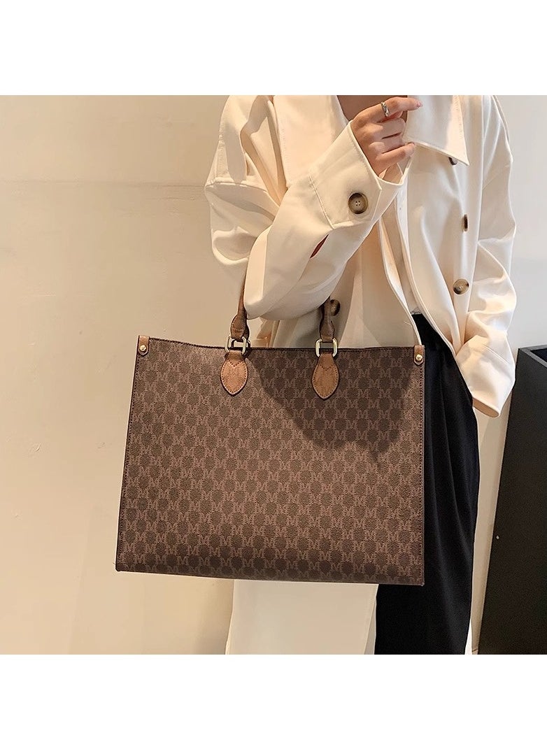 Meixcan Printed Shopper Tote Brown