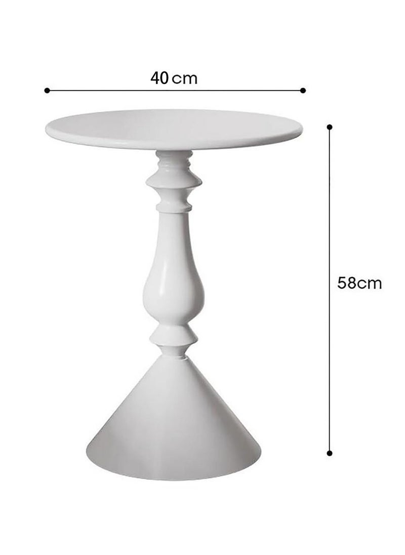 XiuWoo - Metal Coffee Table, Nordic Sofa Side Cabinet Living Room Home Small Coffee Table Modern Minimalist Corner, Metal Iron Outdoor Round Table Weather Resistant Anti-Rust Outdoor End Table - Image 1