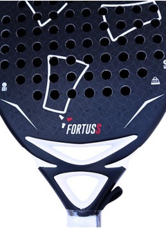 FORTUSS Padel Tennis Racket - Full Carbon Fiber - 3D Surface With Light Eva Memory Flex Foam Core - Padel Racquet - Hybrid Teardrop Paddle Racket With Bag Included (Black)  - Image 5