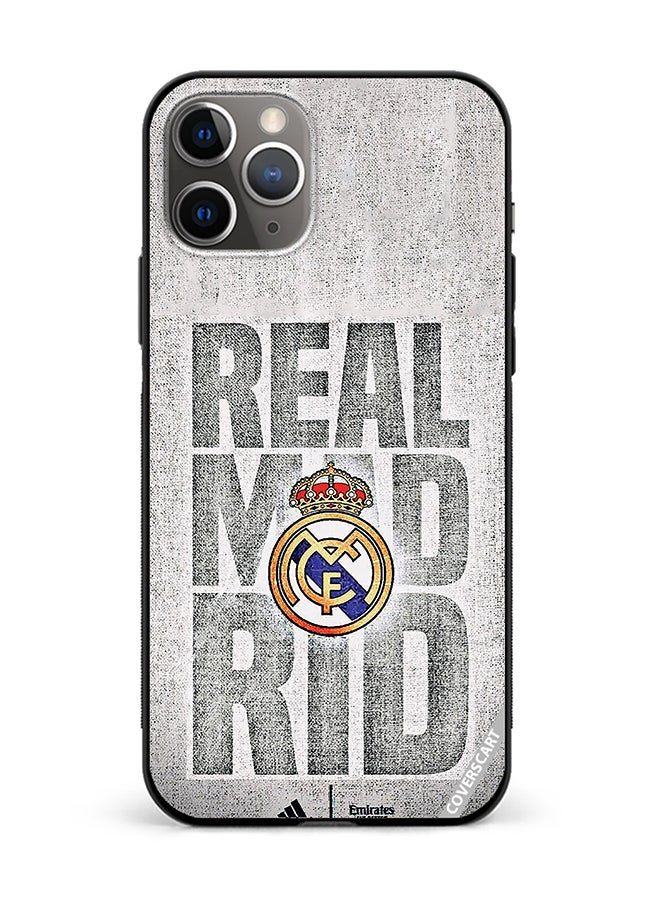 غطاء حماية لهاتف آبل آيفون 11 برو ماكس بتصميم ريال مدريد متعدد الألوان