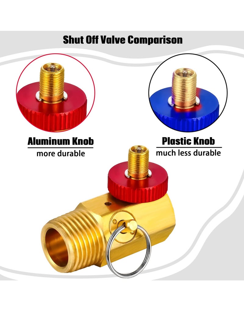 Excefore Air Tank Repair Kit Including Safety Valve, with Pressure Gauge and 4 Feet Air Tank Hose Assembly kit for Portable Carry Tank, 0-200 PSI Pressure Gauge  - Image 2