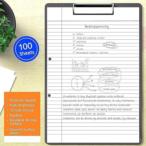 RUSH NOTE BOOKS Rush both side ruled sheets a4 size bundle 200 sheets | Project Paper A4 Size | Assignment sheets A4 Size | Assignment paper | 100 gsm A4 Sheets (Pack of 200 Sheets) - Image 4
