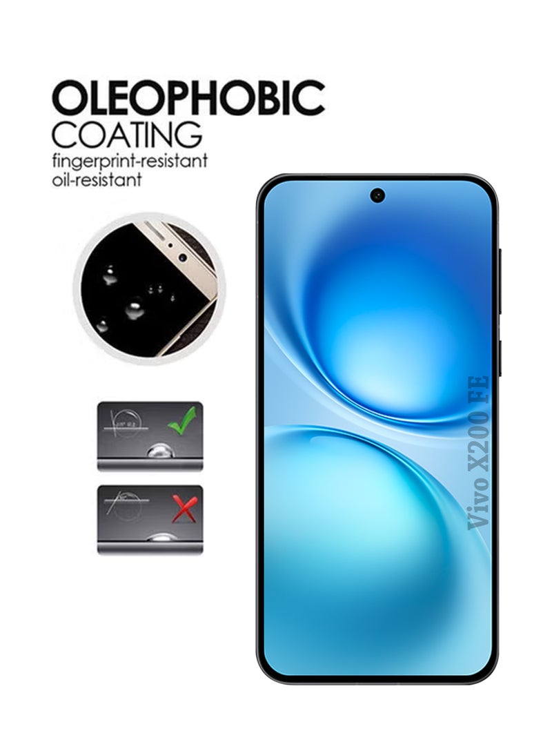 DUSALA Vivo X200 FE Screen Protector | Tempered Glass Compatible with vivo X200 FE | Screen Protector Full HD Quality Tempered Glass Anti-Scratch Edge to Edge Coverage with Easy Installation Kit - Black - Image 4
