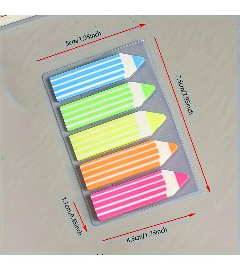 Colorful Pencil Shaped Sticky Notes 3 Pack for Reminders Planning and Organization - Image 5