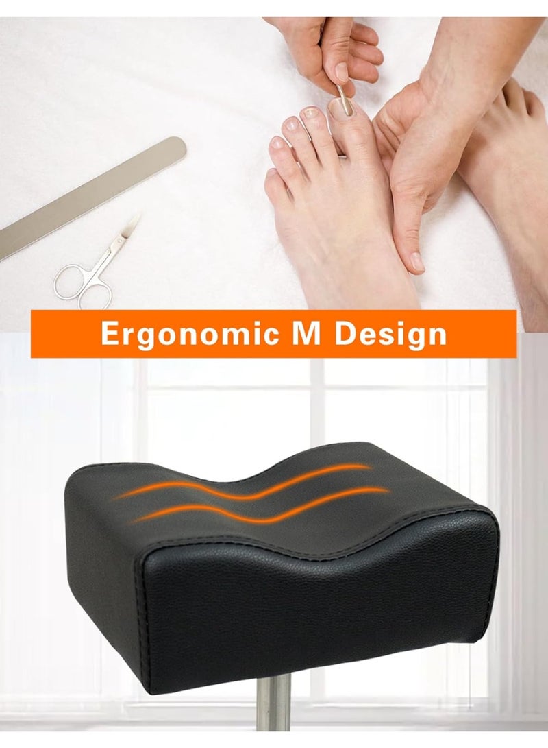 Meishida Pedicure Manicure Footrest, Foot Massage Manicure Nail Beauty Stool Stand, Adjustable Seat Height Footstool for Home And Beauty Salon Spa (Black)  - Image 5