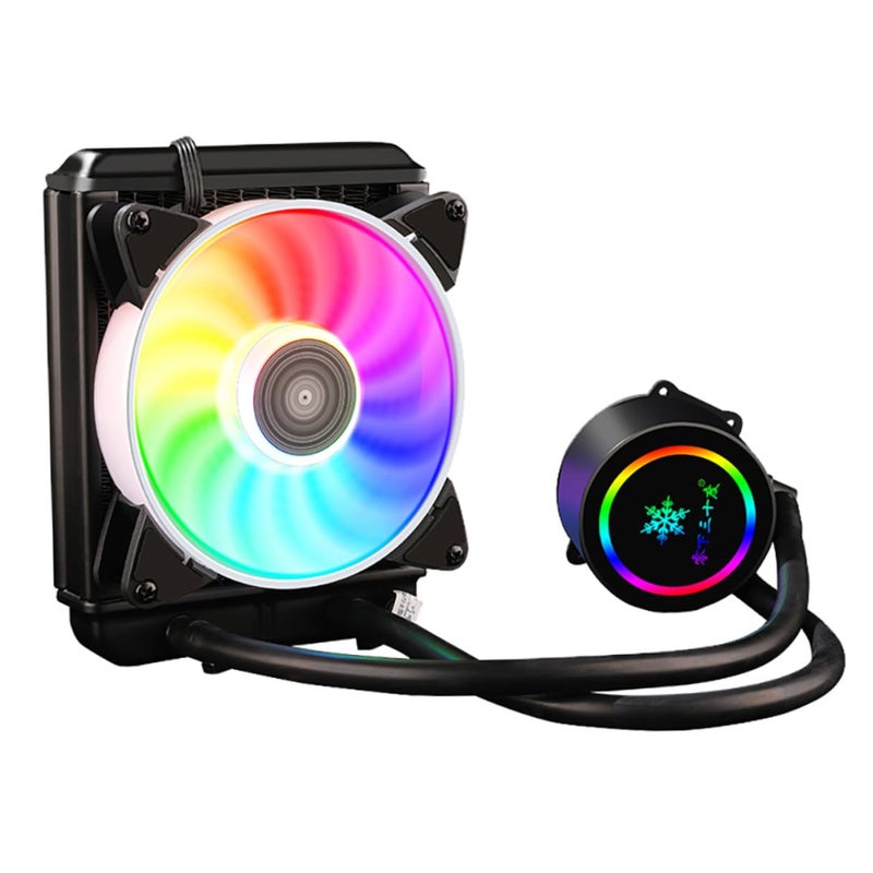 120 مم مبرد سائل RGB لوحدة المعالجة المركزية عالي الأداء نظام تبريد مائي لسطح المكتب للألعاب وتجاوز السرعة القصوى - Image 1