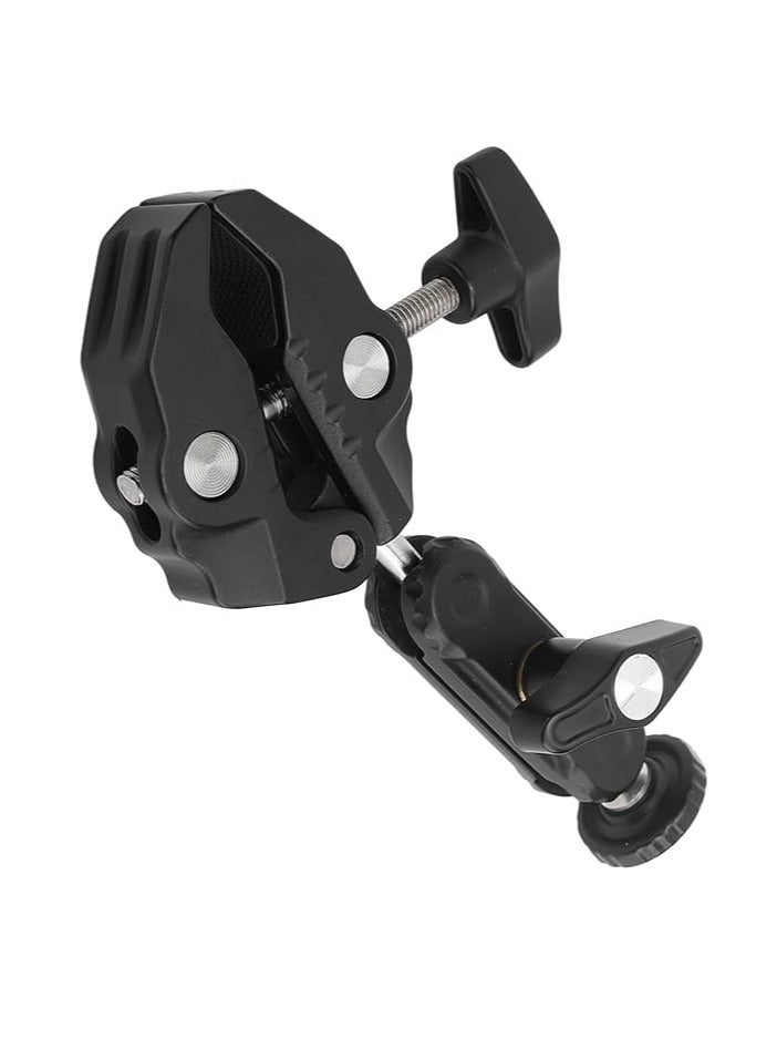 Super Camera Clamp Mount 360 Degree Ballhead Magic Arm Head Adapter for Display Monitors, Fill Lights, Cameras - Image 1