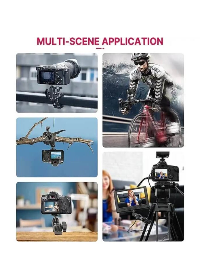 Super Camera Clamp Mount 360 Degree Ballhead Magic Arm Head Adapter for Display Monitors, Fill Lights, Cameras - Image 4