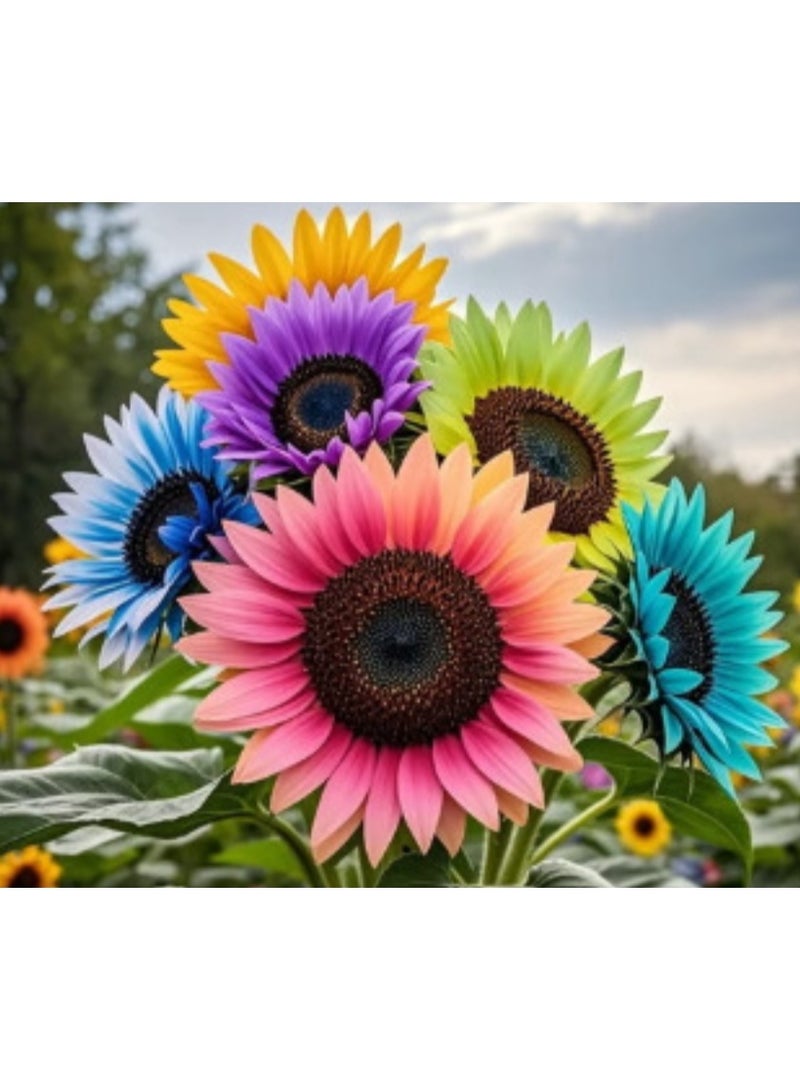 200PCS Sunflower Seeds for Planting, Mixed Colors Seeds to Plant Colored Sunflower Seeds for Outdoors - Image 1