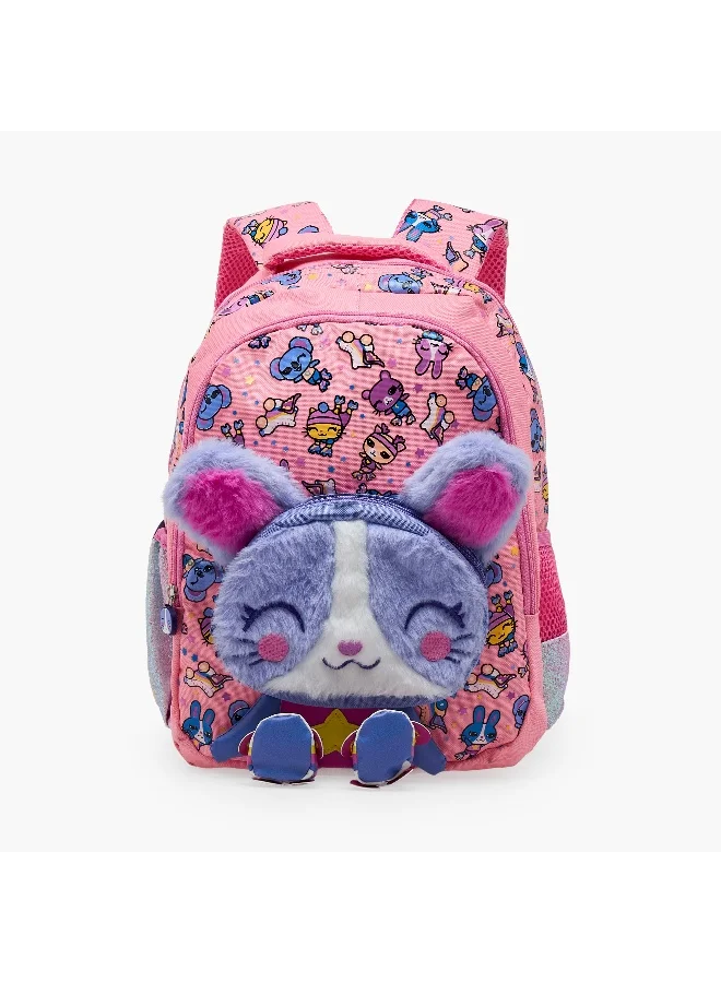 لايف ستايل Backpack-14 Inch-Rabbit-3 Cmprt (600D/Pvc) Pink \ 36X28X12