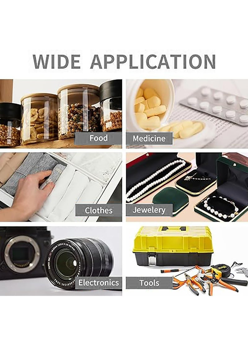 CMGTYYD. 200 قطعة من حزم هلام السيليكا المجفف، حزم هلام السيليكا، ممتص الرطوبة بدرجة الطعام، أكياس مجففة لإزالة الرطوبة للأغذية والمجوهرات والأحذية وتخزين الإلكترونيات - Image 5