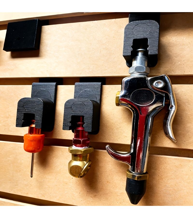 Yellow Pneumatic Tool Holder Durable Plastic Organizer For Workshop Auto Repair Shop - Image 1