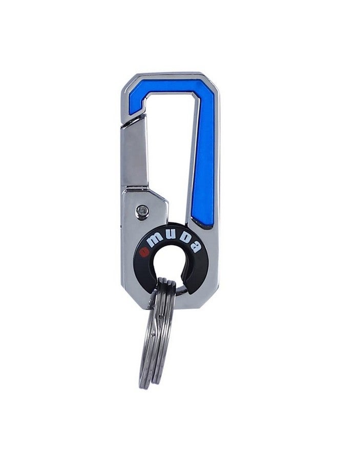 Omuda Premium and Stylish Hook Locking Metal Key Chain for Men & Women & for Gift (M-3749 Blue) - Image 1